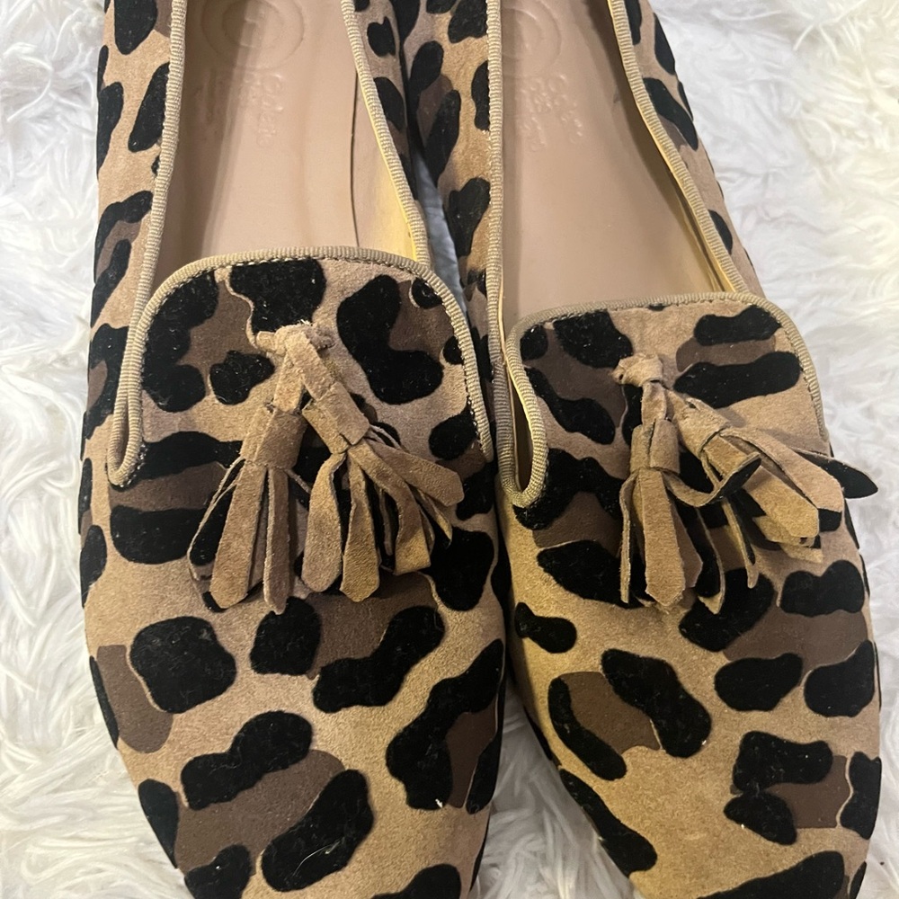 Stylish Leopard Print Tassel Loafers